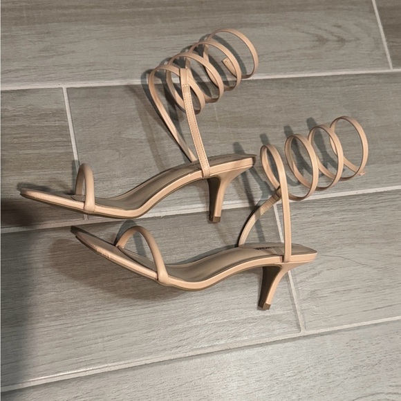 Black & Nude Strappy Heels - Picture 5 of 5